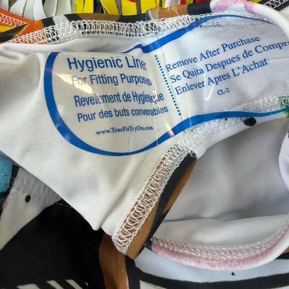 Swiminista X James Peter Henry girls Sydney print fringe swimsuit XL New - Picture 5 of 6